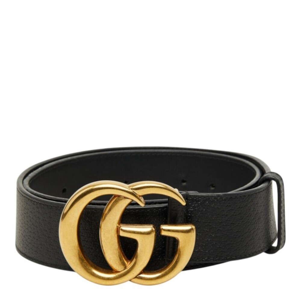 Gucci GG Marmont Belt, Size 85 (34), 406831, Black Leather, Men's, GUCCI